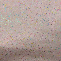 1 Yard Iridescent Stardust Glitter Vinyl Fabric For Crafts Bags Wallpaper Fashion Decor 54&rdquo; Width Light Pink