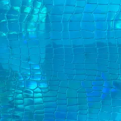 1 Yard Chrome Mirror Reflective Vinyl Fabric For Handbags Upholstery Crafts Wallets 54 Inch Width Tarquoise