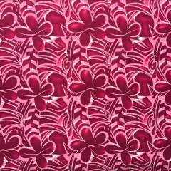 1 Yard Plumeria Flower Polyester Fabric 60 Inches Wide Perfect for Apparel & Home D&eacute;cor Hot Pink & Ber