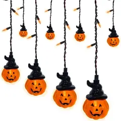7FT LED Pumpkin Curtain Lights