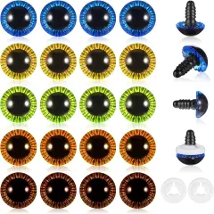 Colored Crochet Eyes with Washers Safety Eyes