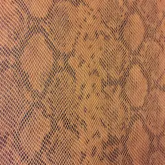 1 Yard Matte Faux Python Snake Skin Vinyl Fabric For Upholstery 54 Inch Wide Caramel Brown