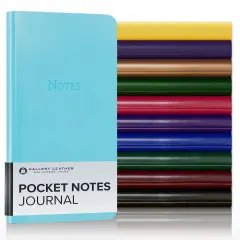 Pocket Notes Leather Journal by Gallery Leather - 6"x3.25" Acadia Pool