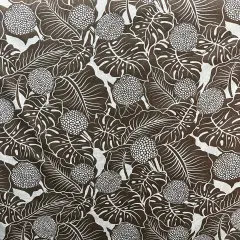 1 Yard Durian Banana Monstera Leaves Chambray Fabric 58/60 Inch Width Black