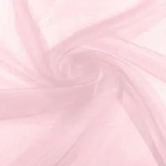 1 Yard Delicate Crystal Organza Fabric Light Soft and See Through Material Pink