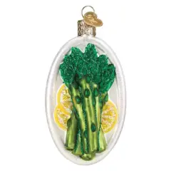 Old World Christmas 4.0 Inch Asparagus Tree Ornament , Green Vegetable Lemon Slices
