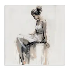 Stupell Industries Female Portrait Impression Canvas Wall Art Design by Irena Orlov
