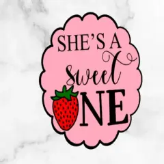 Strawberry Themed First Birthday Cookie Cutter Set