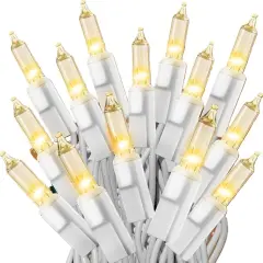 White Christmas Tree String Lights - 100 Count, 24 FT