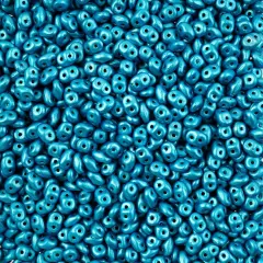 Matubo 2-Hole Czech Glass Crystal Alucolour Superduo Beads, 100g Sky Blue