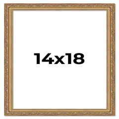 14x18 Museum-Quality Picture Frame with UV-Resistant Acrylic & Acid-Free Backing, Available in 4 Finishes - Gold, Silver, Bronze, and Black
