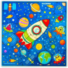 28 Pieces Wooden Puzzles for Kids | Rocket