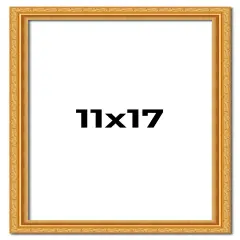 11x17 Museum-Quality Picture Frame with UV-Resistant Acrylic & Acid-Free Backing, Available in 4 Finishes - Gold, Silver, Bronze, and Black