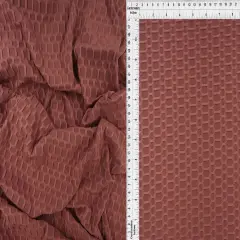1 Yard Honeycomb Knit Solid Stretch Jacquard Fabric 58/60 Inch Wide MAUVE DK