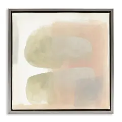 Stupell Industries Centric Neutral Shapes Framed Floater Canvas Wall Art Design by June Erica Vess