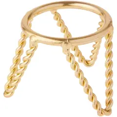 Bard's Brass-toned Egg Stand/Holder, Twisted Wire Leg, 1.375" Diameter