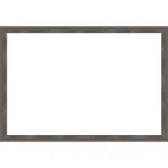 Pinstripe Lead Grey Framed Dry Erase Magnetic Board