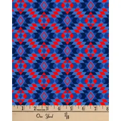 Tapestry Navy Cotton Fabric | By the Yard | Sewing and Crafting | 44 inches wide