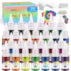 Tie Dye Kit - 26 Colors Pre-Filled Bottles Tye Dye Kit, Permanent Non-Toxic Tie Dye Kits for Adults and Kids, Tie Die Kit for Group Handmade Creative Activity(Just Add Water)