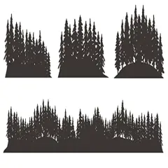 Forest trees Scene Border Cake Side Strips