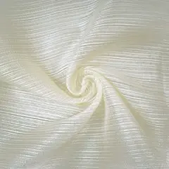 Pearl White Semi-Sheer Slubbed Drapery Fabric By the Yard