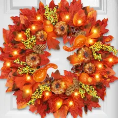 18 Inch Thick Fall Wreaths for Front Door