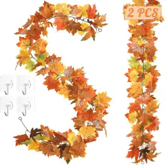 2 Pack Fall Garland - 11.8FT (Orange)