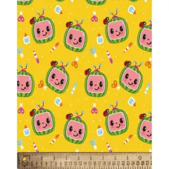 Cocomelon Kids Crafts Licensed By David Textiles Digital Cotton Print Fabric | By the Yard | Sewing and Crafting | 44 inches wide