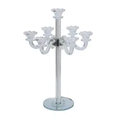 Tall Crystal Candelabra 7 Arms Gold/Silver