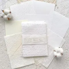 30 sheets A5 Large Textured Scrapbook Paper&Mesh Fabric set - Handmade Craft Mulberry Special Paper Mix for Scrapbooking Junk Journaling Supplies Card DIY Materials Collage, 5.8x8.2 Inches