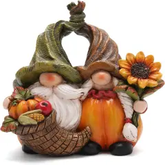 Pumpkin Gnome Figurines-Fall Pumpkin Gnomes