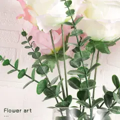 60 Pack Floral Stems Wire for Paper Flower 2 Gauge Flower Stems for Crochet Projects 16 Inch Artificial Green Crafts Wire Wreath Making Supplies for Flores Eterna Flower DIY