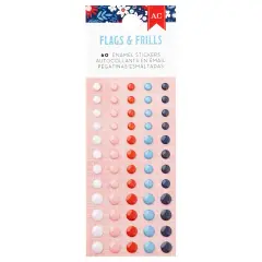 American Crafts Flags And Frills Enamel Dots-60/Pkg
