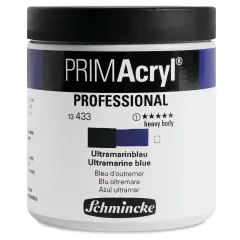 Schmincke Primacryl Professional Acrylic Paint - Ultramarine Blue, 237 ml Jar