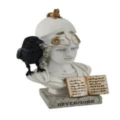 The Raven Nevermore On Pallas Athena Bust Statue