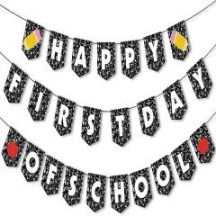 First Day of School Banner Decorations Sign for Classroom