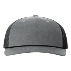 Richardson&reg; Five Panel Trucker with Rope Cap HGrey/ Black