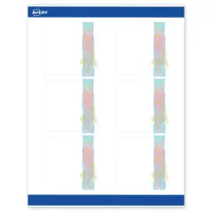 Avery Printable Square Labels with Sure Feed Technology, Pre-Printed Floral Design, Matte White, 3" x 3", Laser & Inkjet Compatible, 60 Total, Great for Branding, Marketing, and Events