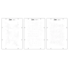 Sizzix Clear Stamp Set 6/Pkg W/Stencils 3/Pkg By Cat Kerr-The Visiter
