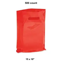 15 x 18" Die Cut Handle Bags for Gifts for Red