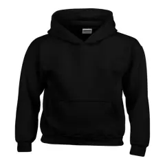 Gildan&reg; Youth Heavy Blend Long Sleeve Hooded Sweatshirt BLACK