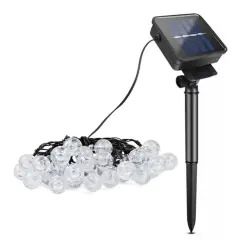 Kitcheniva Christmas 30 LED Solar String Lights Crystal Ball Waterproof 25.5ft White