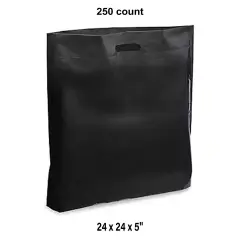 Die Cut Handle Bags 24 x 24 x 5" Quality Black