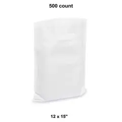 Affordable 12 x 15" Die Cut Handle Bags for White