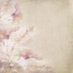 Blossoming Past Designer Printed AIDA Fabric. Canvas for embroidery with an applied backgroundKF-1315A