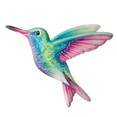 12" Metal Embossed Sign: Hummingbird