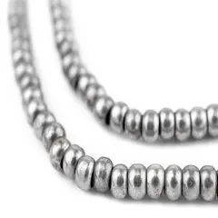 The Bead Chest Silver Rondelle Beads (4mm)