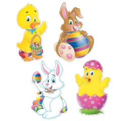 48 Pack Bulk Easter Cutouts