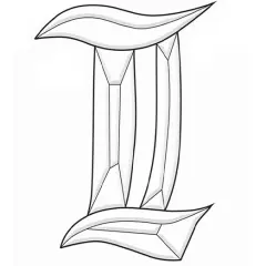 4" x 5-1/2" Exquisite Clear Glass Letter L Bevel Cluster BLL