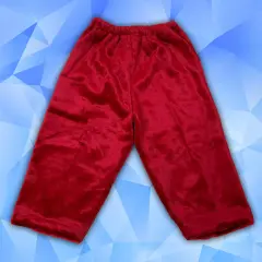 Majestic Santa Pants in Deluxe Burgundy Plush with Elastic Waist and Side Pockets